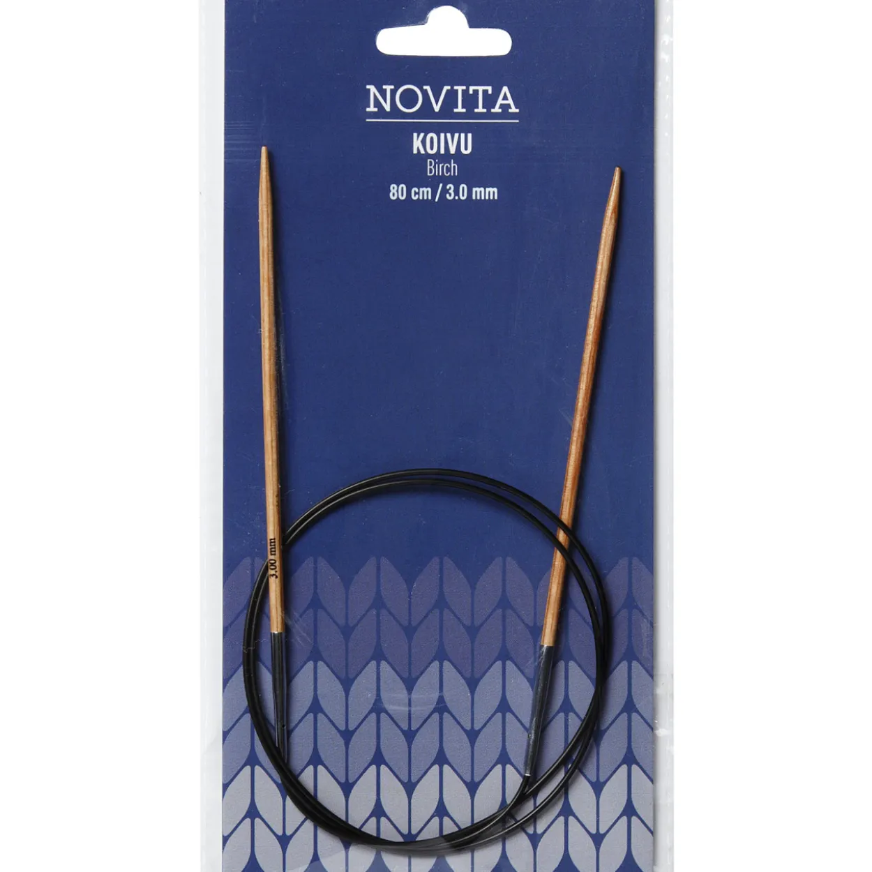 Pyöröpuikot Novita 80 cm 3 mm koivu