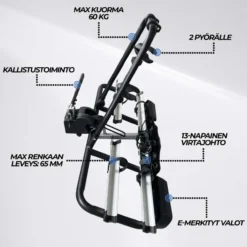 Pyöräteline autoon 2-pyörälle Trekker X200