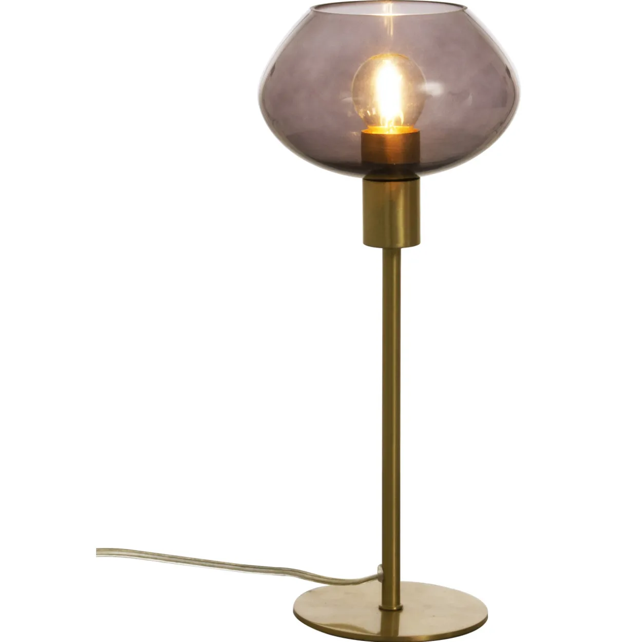 Pöytävalaisin Aneta Lighting Bell 37,5 cm mattamessinki/savunharmaa
