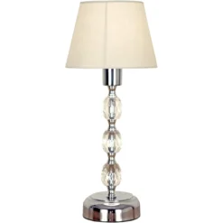 Pöytävalaisin Aneta Lighting Johanna, kromi/valkoinen
