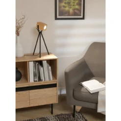 Pöytävalaisin EGLO Ayles 3W 26x47,5cm puu/musta