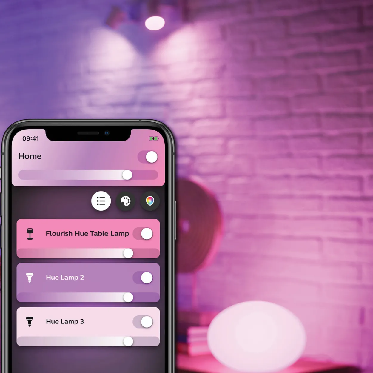 Pöytävalaisin Philips Hue Flourish 9.5W 230V, valkoinen