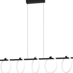Riippuvalaisine 5-os. EGLO Caranacoa led 5x7W 117x23cm musta/valkoinen