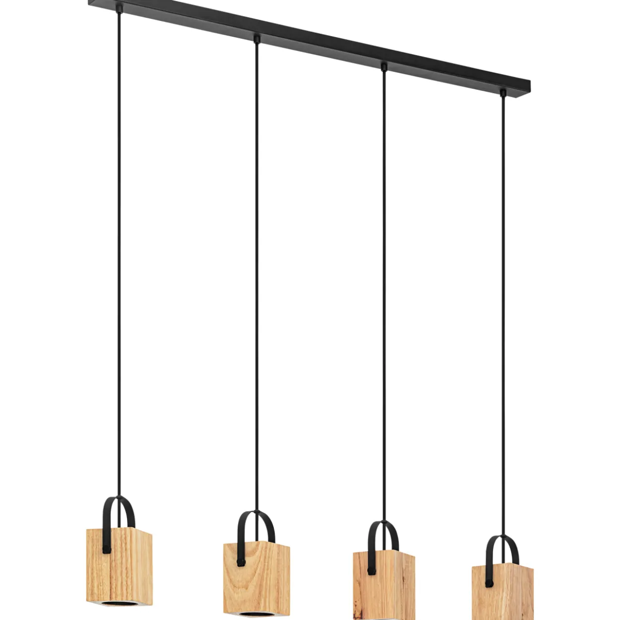 Riippuvalaisin 4-os EGLO Ayles led 4x3W 93x8,5cm puu/musta