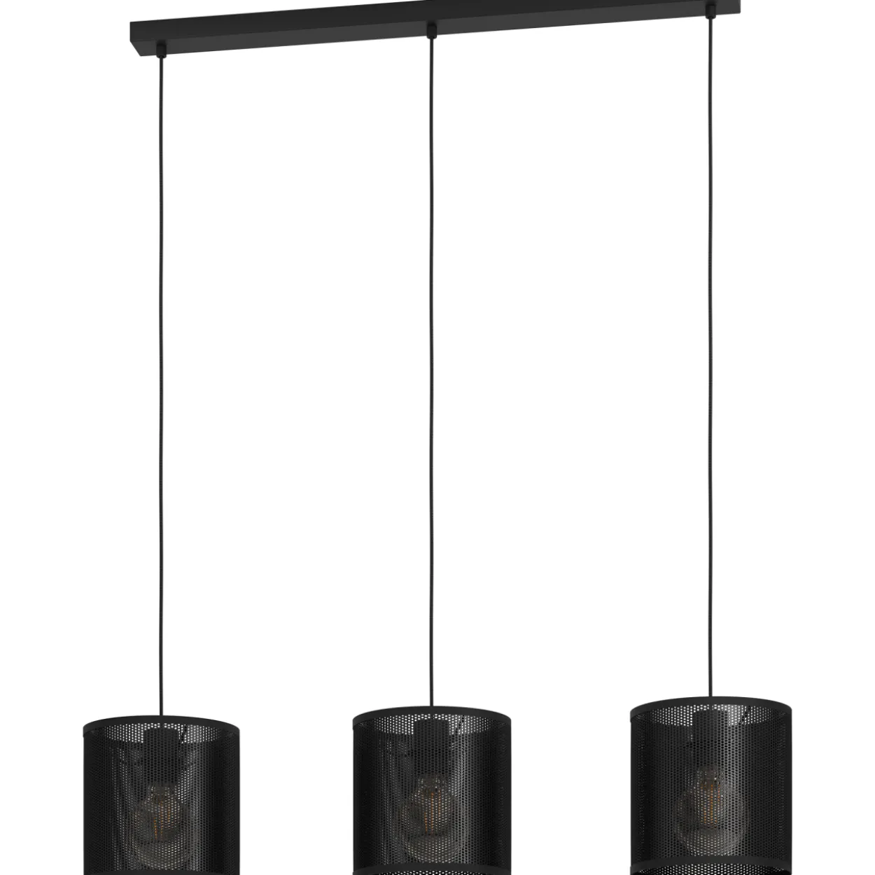 Riippuvalaisin 3-os EGLO Manby 3x40W 90x20cm musta