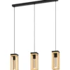 Riippuvalaisin 3-os EGLO Nafferton 3x40W 80x10cm puu/musta