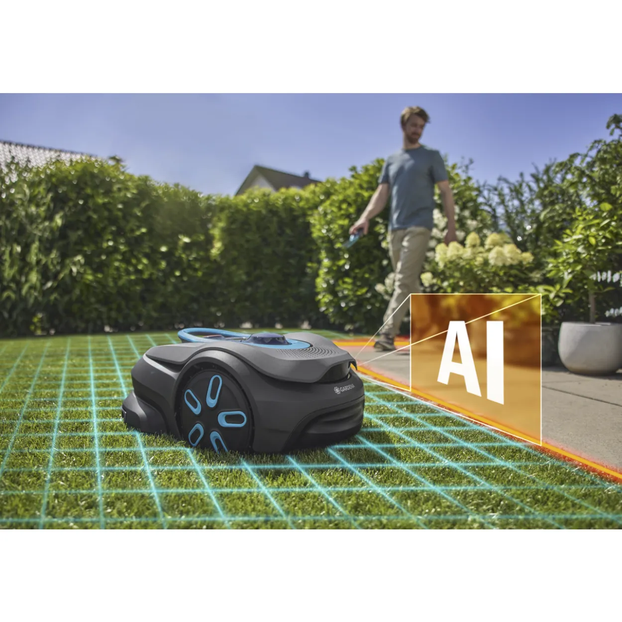Robottiruohonleikkuri Gardena smart SILENO sense 400, rajalangaton