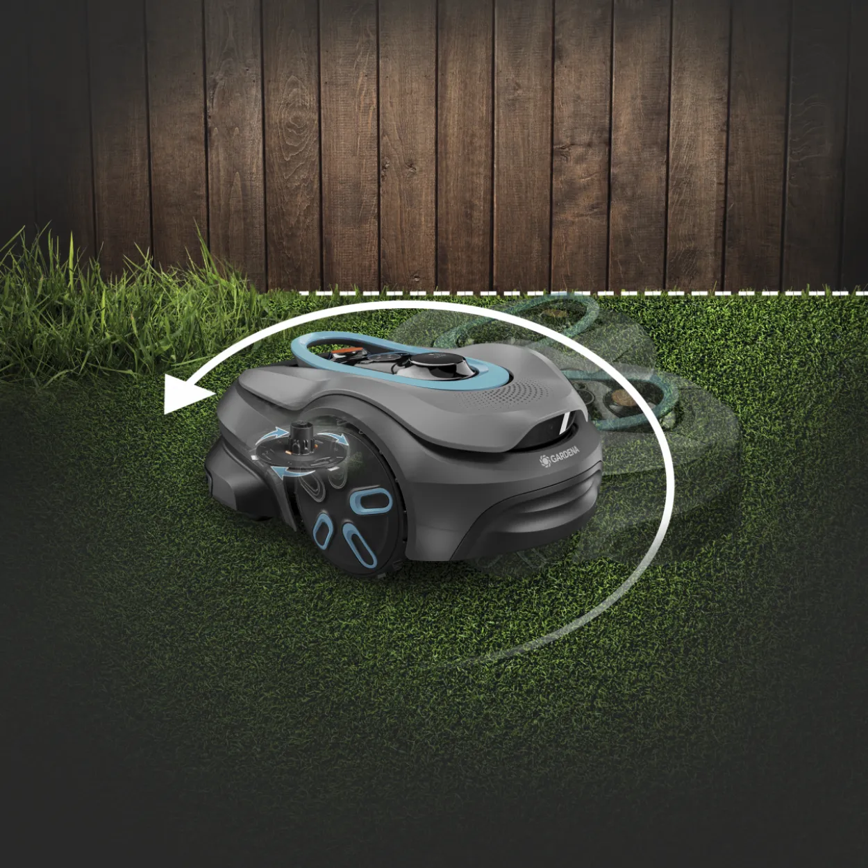 Robottiruohonleikkuri Gardena smart SILENO sense 400, rajalangaton