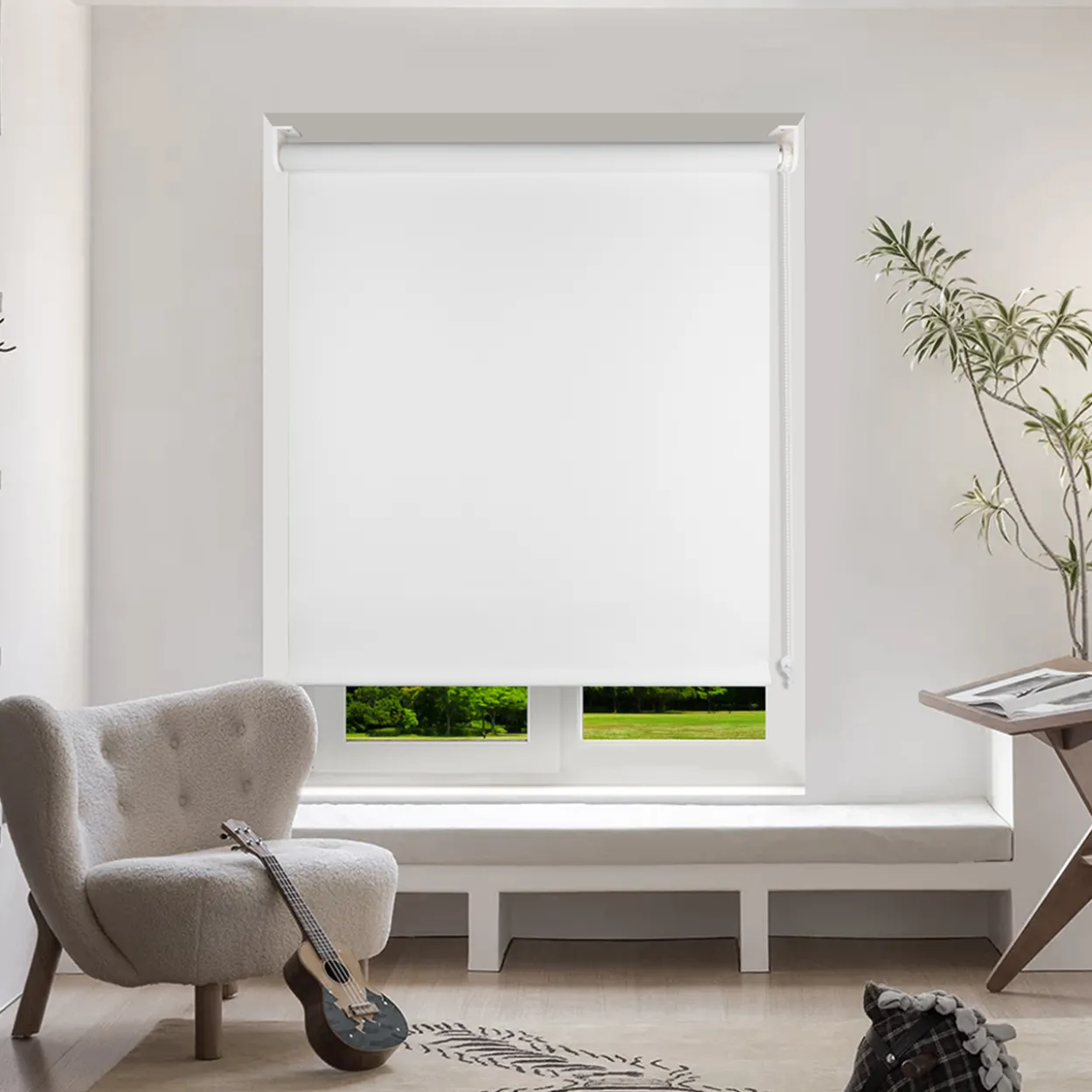 Rullaverho Kotikulta 70 x 185 cm pimentävä valkoinen