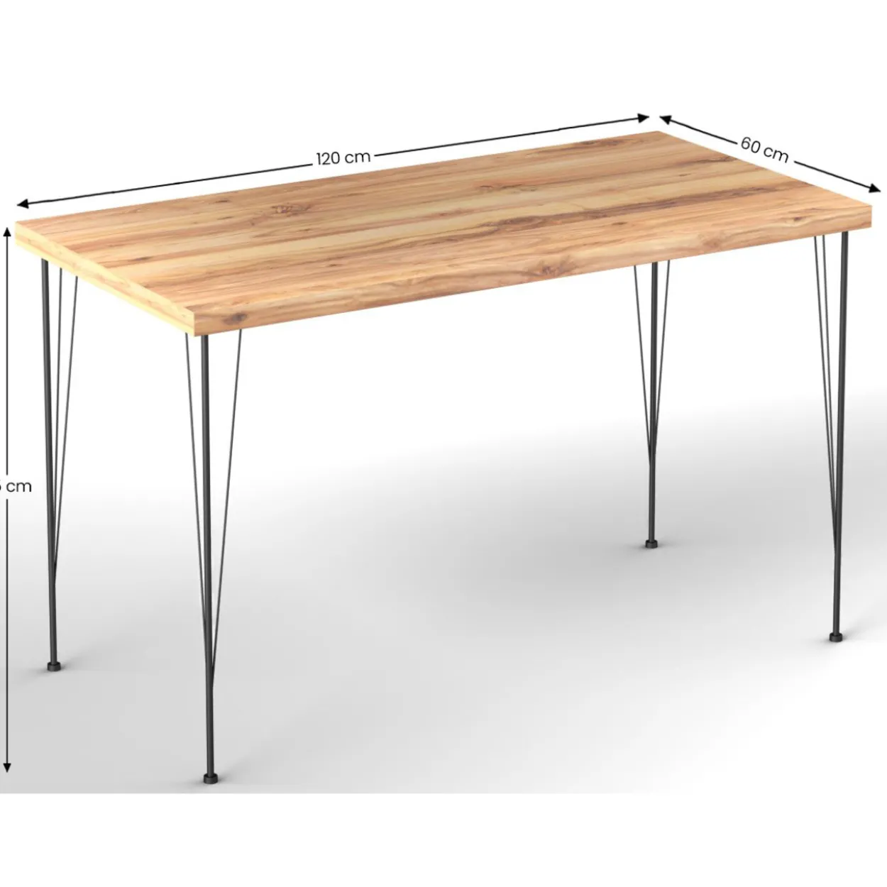 Ruokapöytä Chic Home 120 cm Noora + 4 tuolia, beige/musta