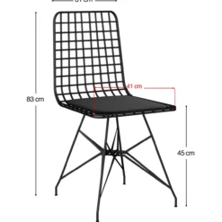 Ruokapöytä Chic Home 120 cm Noora + 4 tuolia, beige/musta