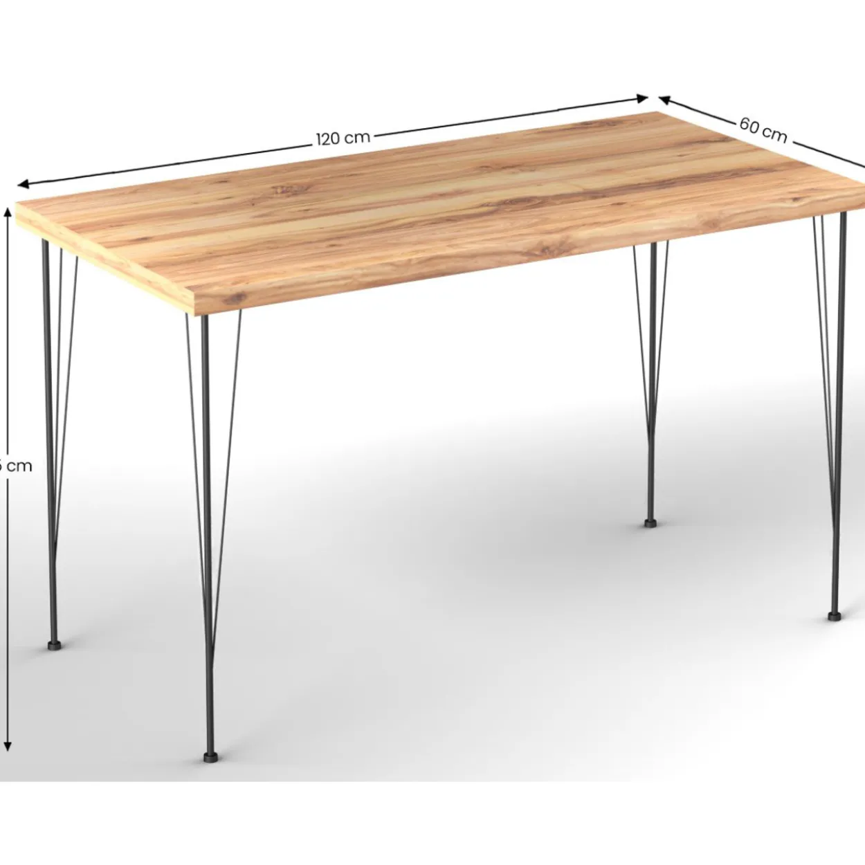 Ruokapöytä Chic Home 120 x 60 x 75 cm Noora beige/musta