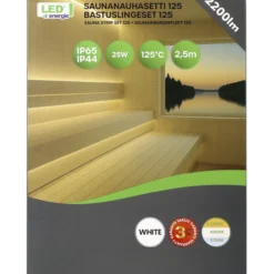 Saunanauhasetti Led Energie 125 2,5m 2700K 10W/m IP65 valkoinen 1680lm