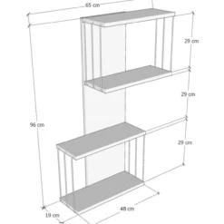 Seinähylly Chic Home 65 x 19 x 96 cm Daavid