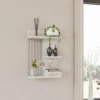 Seinähylly Chic Home 40 x 19 x 60 cm Kaappo valkoinen