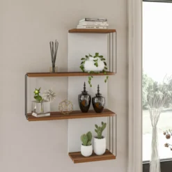 Seinähylly Chic Home 64 x 19 x 96 cm Karri