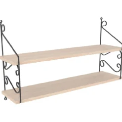 Seinähylly Chic Home 70 x 20 x 51 cm Senja vaaleanbeige/musta