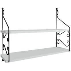 Seinähylly Chic Home 70 x 20 x 51 cm Senja valkoinen/musta