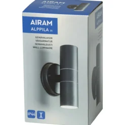 Seinävalaisin Alppila 2S IP44 GU10 Max 2 x 35 W antrasiitti