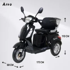 Senioriskootteri Arvo P300 musta