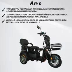 Senioriskootteri Arvo P200 musta