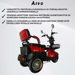 Senioriskootteri Arvo P200 punainen