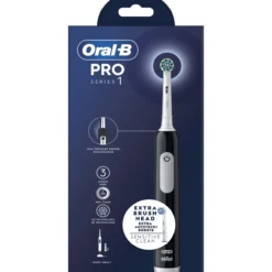 Sähköhammasharja Oral-B Pro 1, musta + 1 extra-vaihtoharja