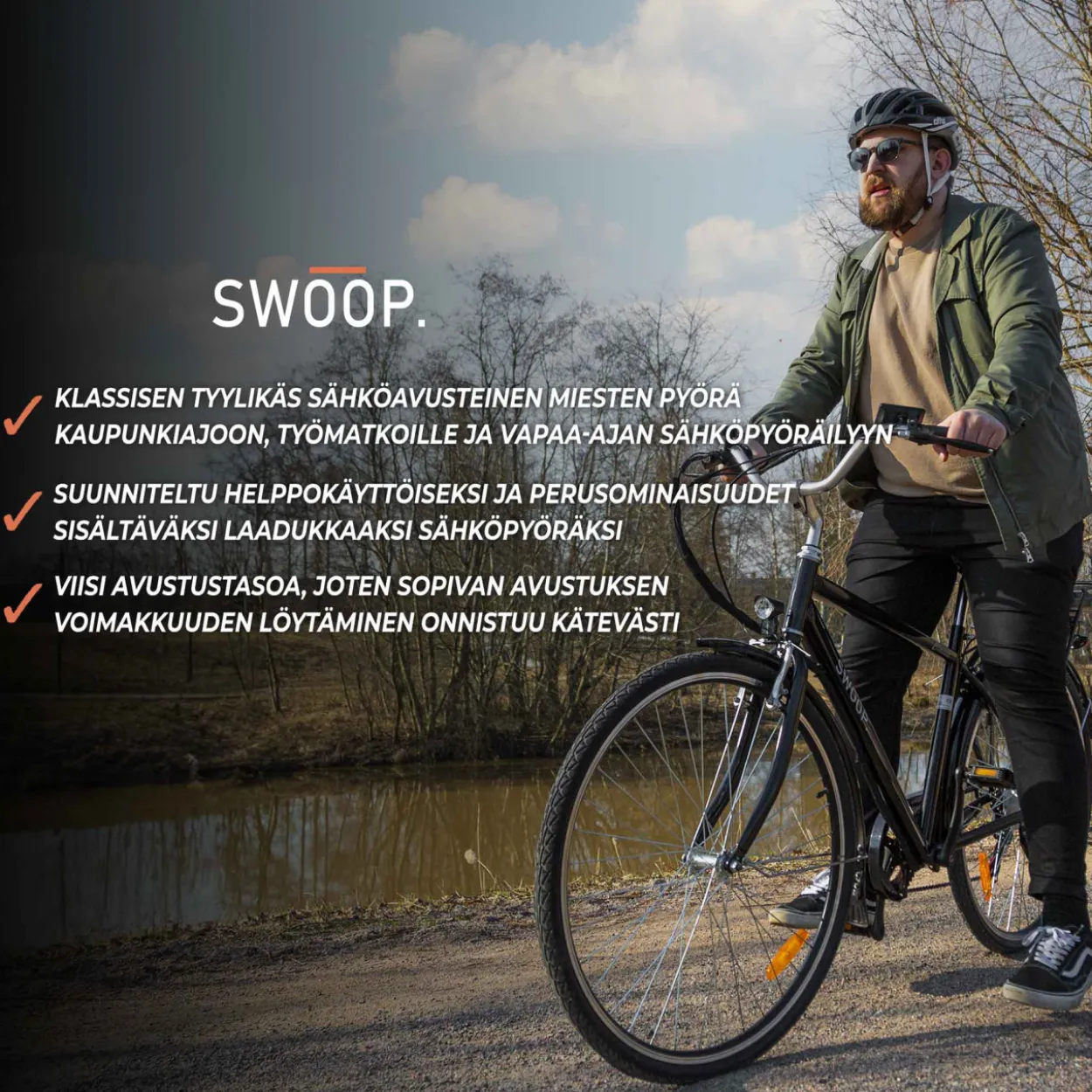 Sähköpyörä Swoop Classic 28”, miesten