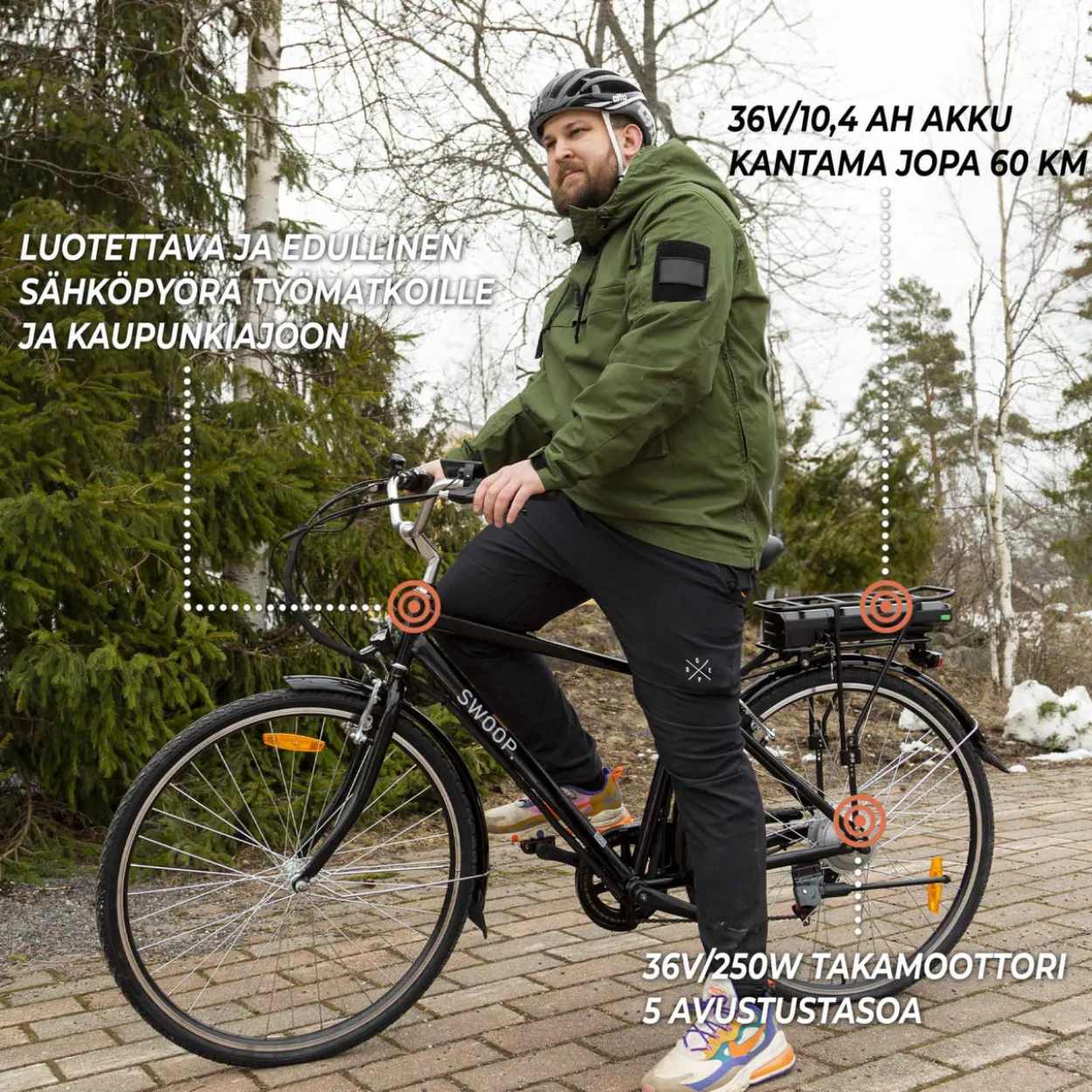 Sähköpyörä Swoop Classic 28”, miesten