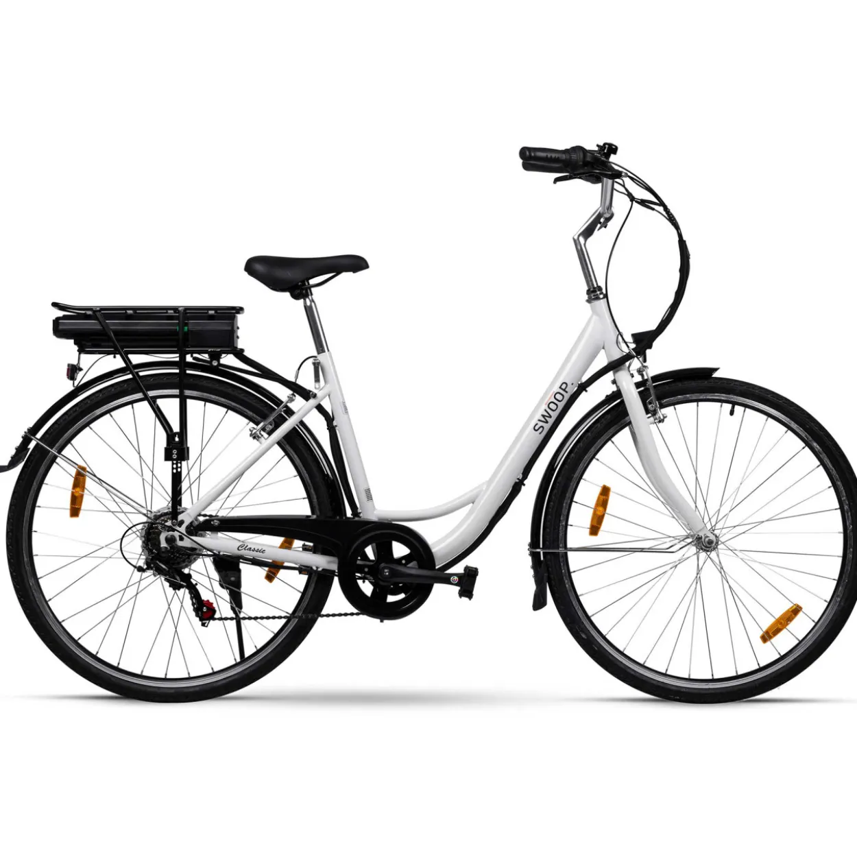 Sähköpyörä Swoop Classic 28", naisten, valkoinen