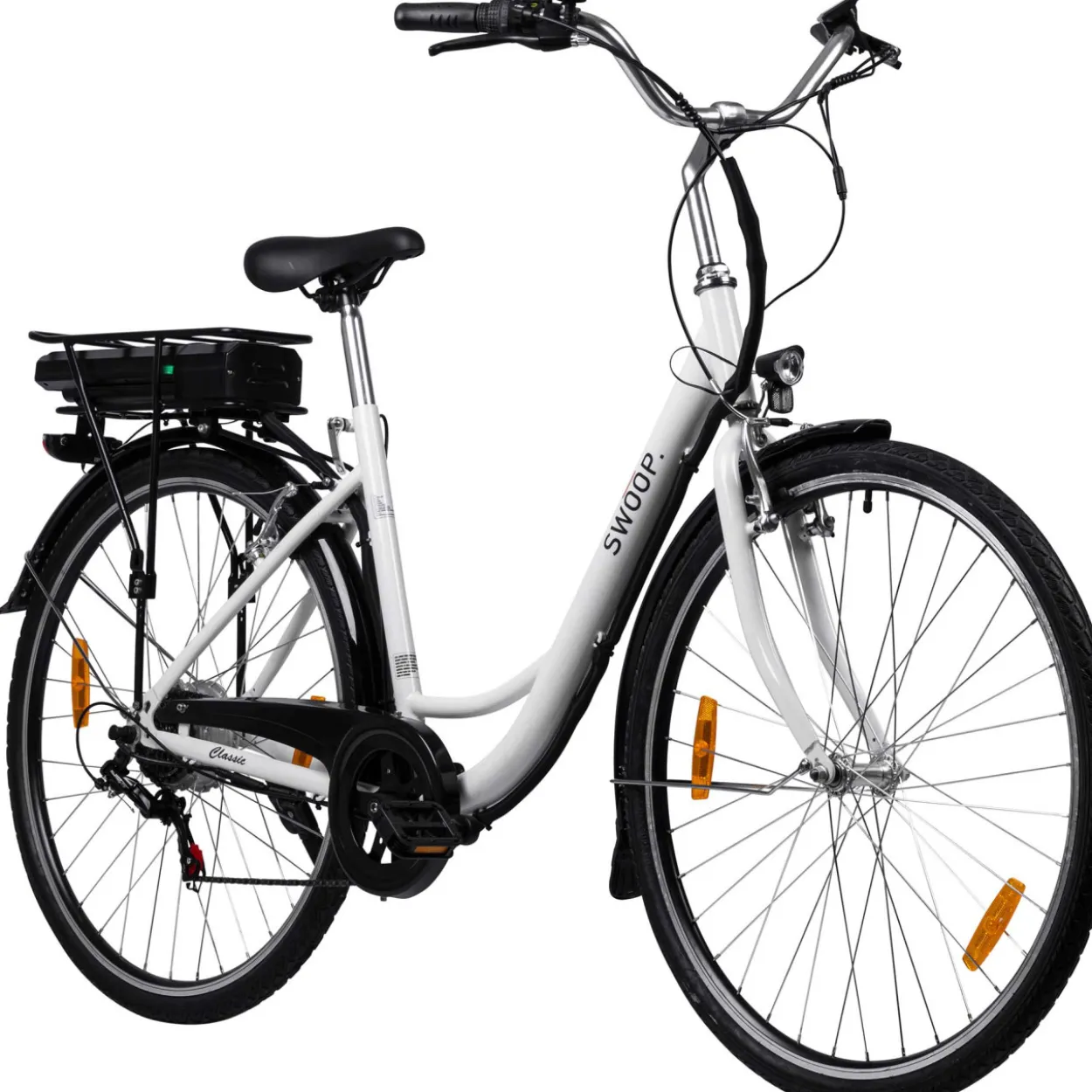 Sähköpyörä Swoop Classic 28", naisten, valkoinen