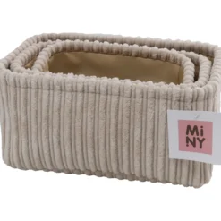 Säilytyskori Miny 3 kpl suorakulmio beige