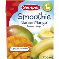 Smoothie Semper 200 ml banaani-mango 12 kk