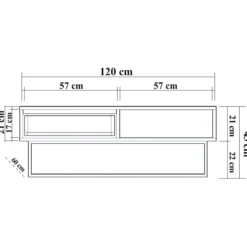 Sohvapöytä Chic Home 120 x 60 x 43 cm Danni