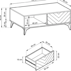 Sohvapöytä Eureka Dumont