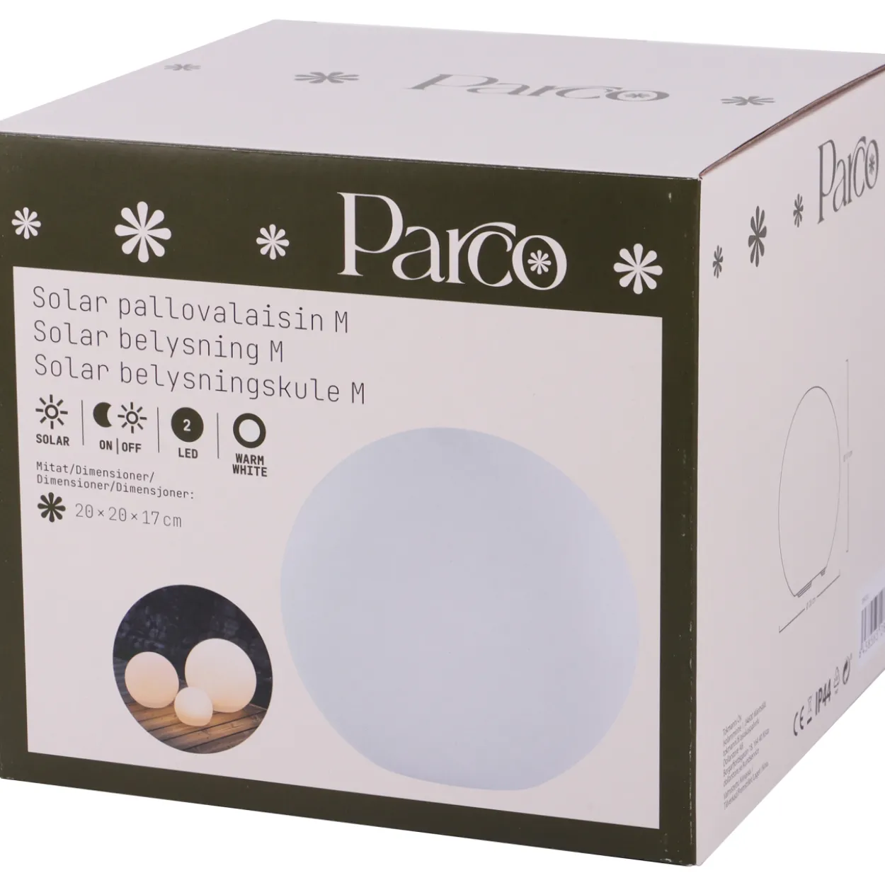SOLAR LED-pallovalaisin M