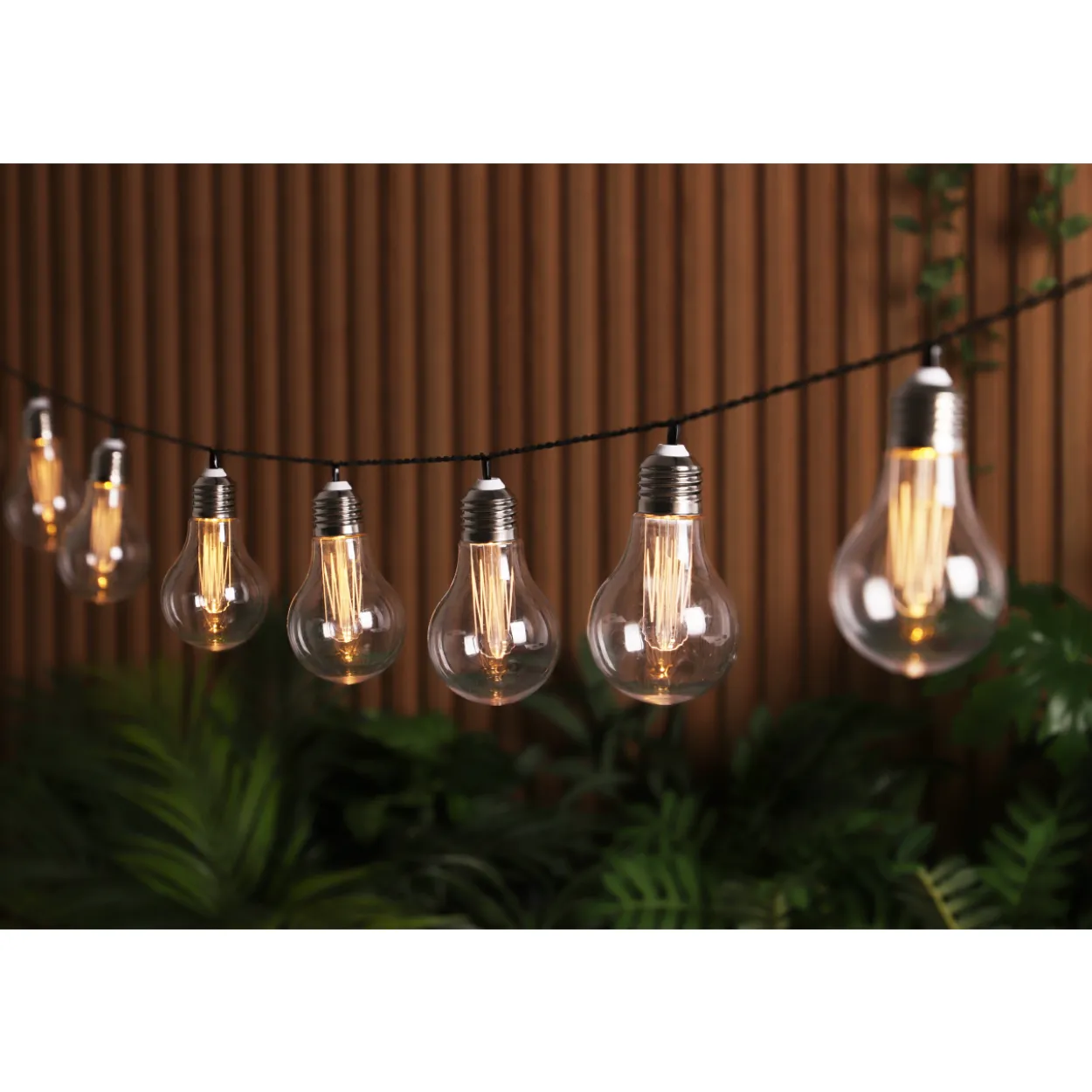 SOLAR LED-valonauha Parco, 10 lamppua