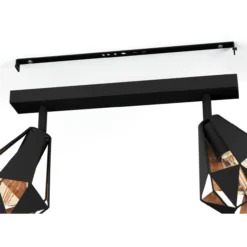 Spottivalaisin 2-os EGLO Carlton 7 2x40W 42x16cm antiikkikupari/musta