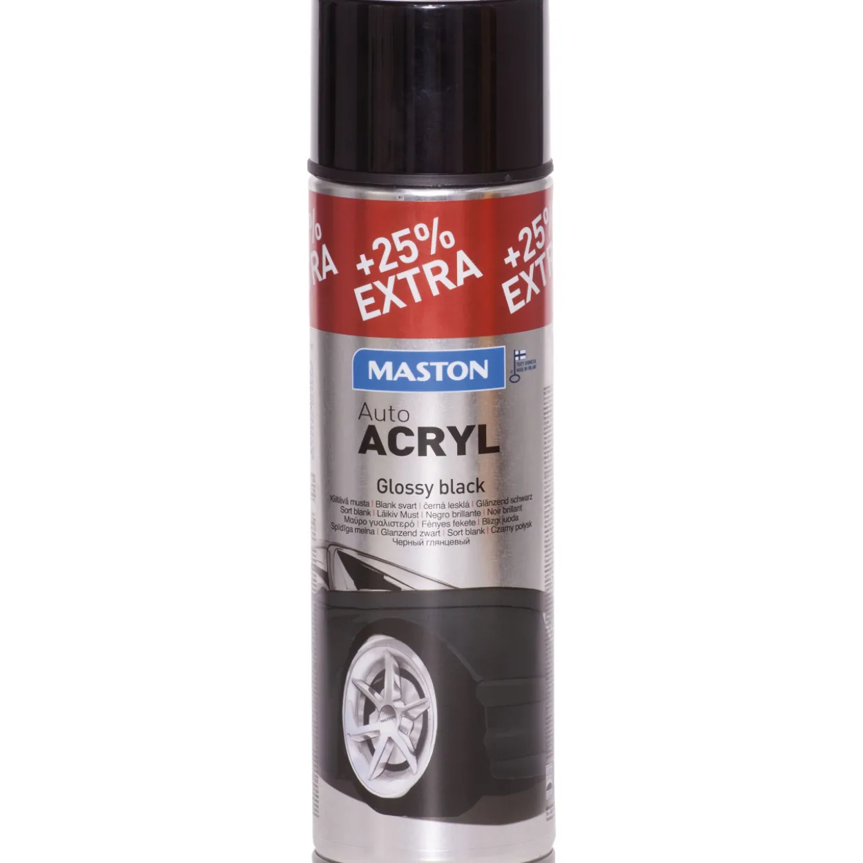 Spraymaali AutoACRYL 500 ml, kiiltävä musta