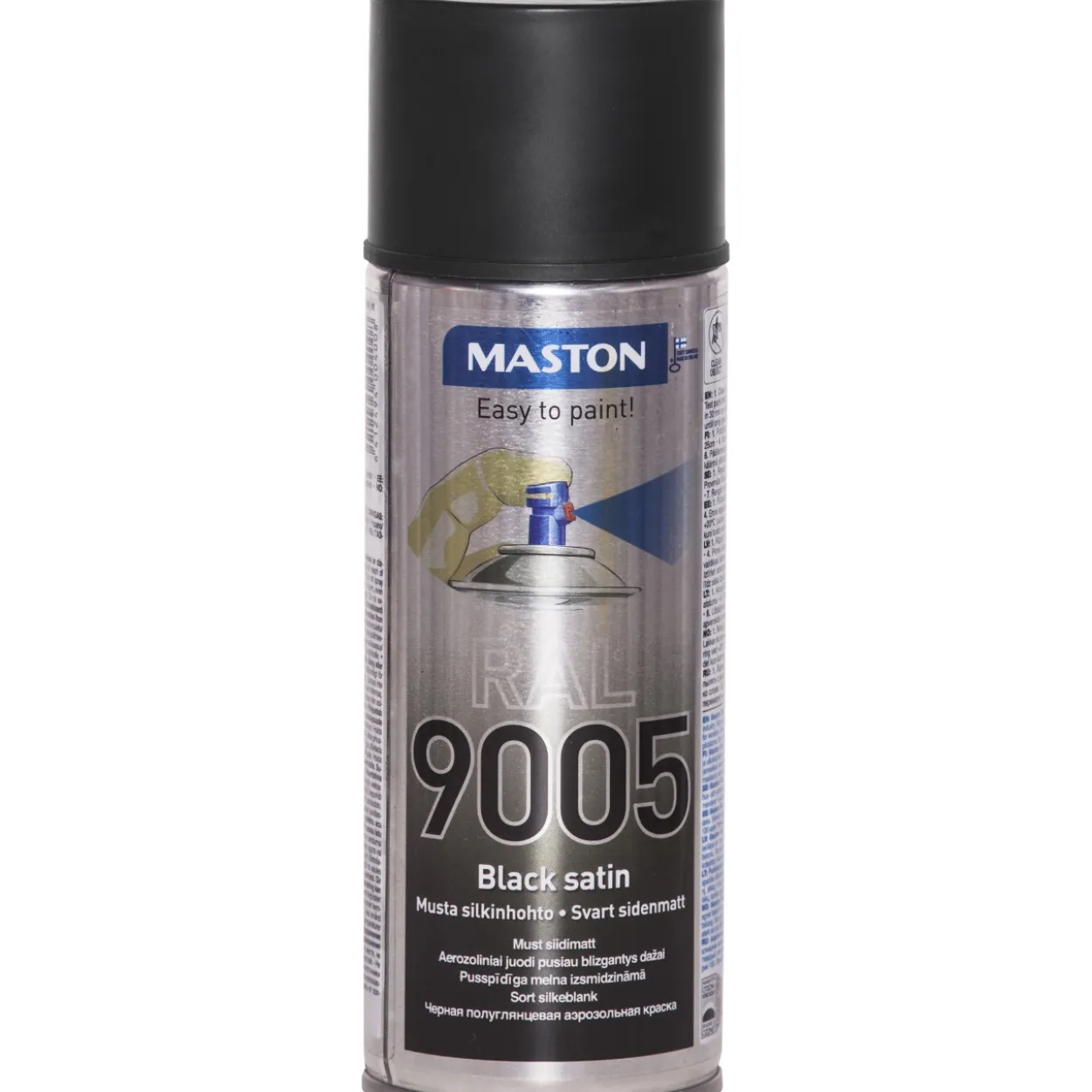 Spraymaali RAL9005 400 ml, musta silkinhohto
