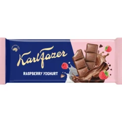 Suklaalevy Karl Fazer 100 g vadelmajogurtti