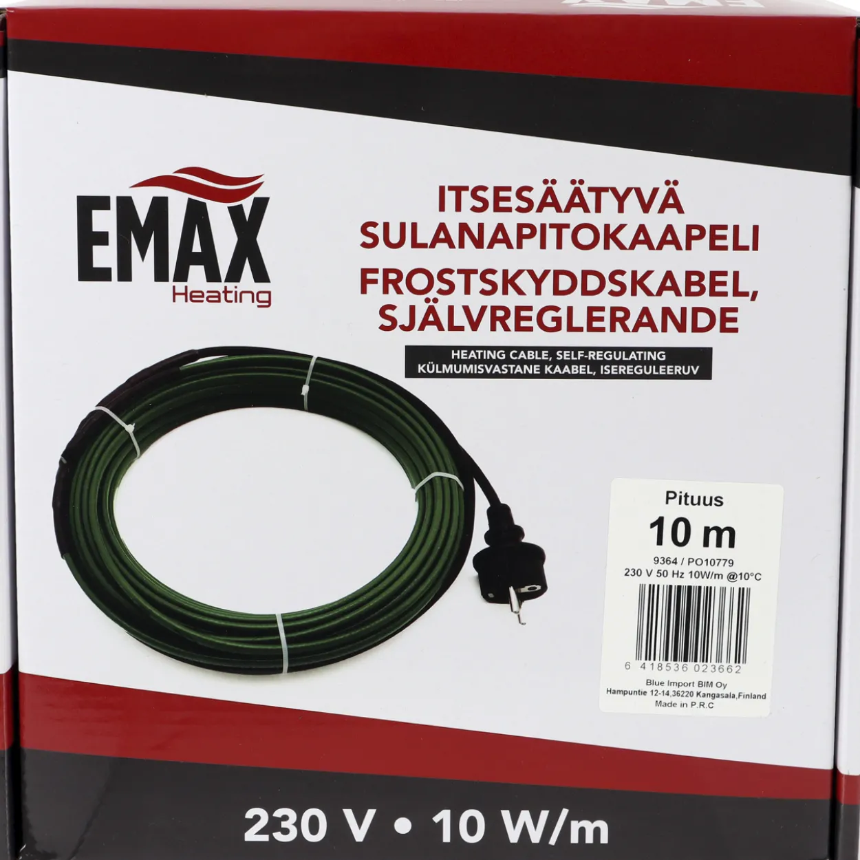 Sulanapitokaapeli itsesäätyvä Emax Heating 100 W 10 m