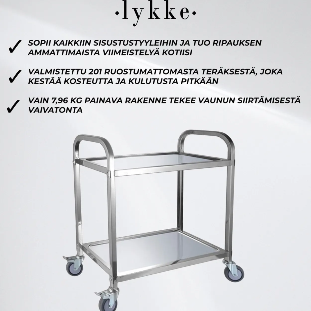 Tarjoiluvaunu Lykke