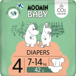 Teippivaippa 42 kpl Moomi Baby 4, 7-14 kg