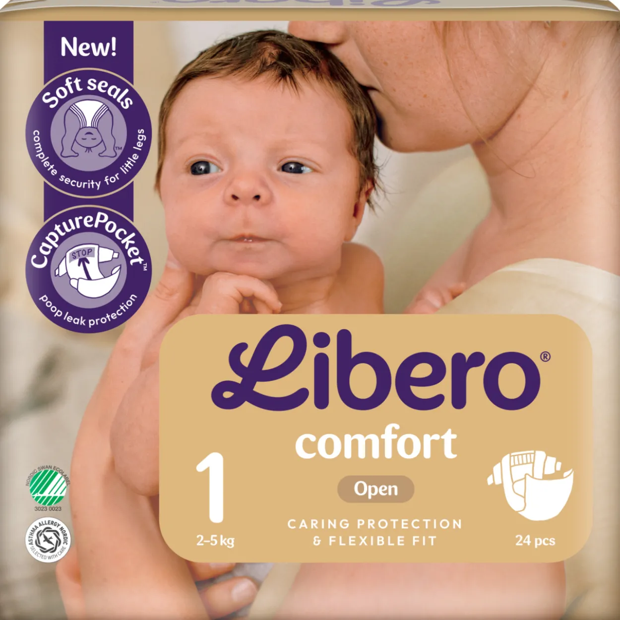 Teippivaippa Libero 24 kpl Comfort 1, 2-5 kg
