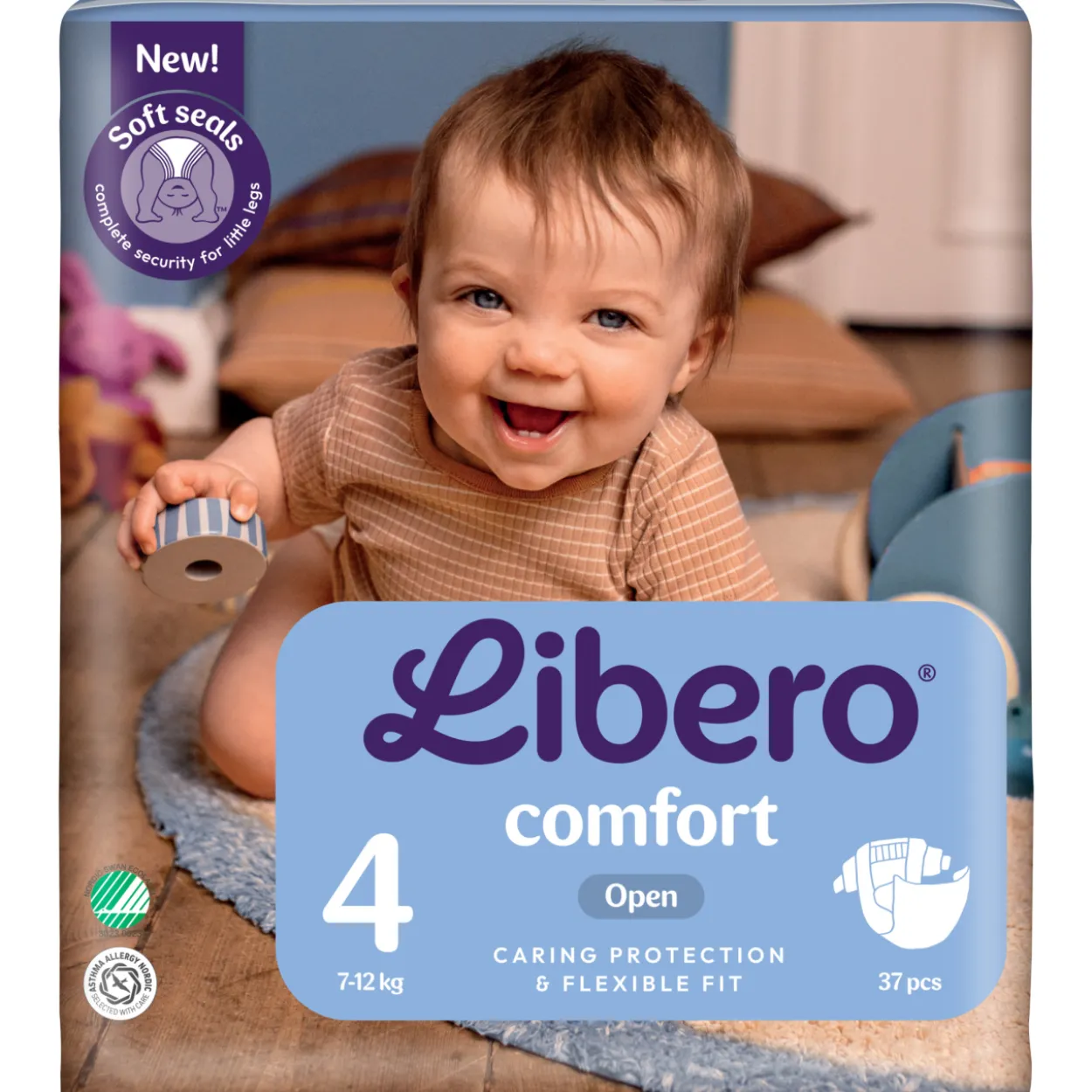 Teippivaippa Libero 37 kpl Comfort 4, 7-12 kg