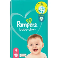 Teippivaippa Pampers 47 kpl Baby-Dry 4, 9-14 kg