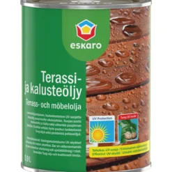 Terassi- ja kalusteöljy Eskaro 0,9 l tummanruskea