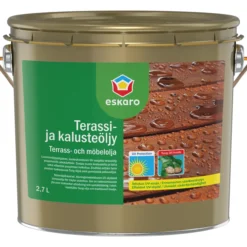 Terassi- ja kalusteöljy Eskaro 2,7 l kelonharmaa