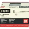 Terassiruuvi Brücke 4,2 x 55 mm, Ruspert, ruskea, 250 kpl